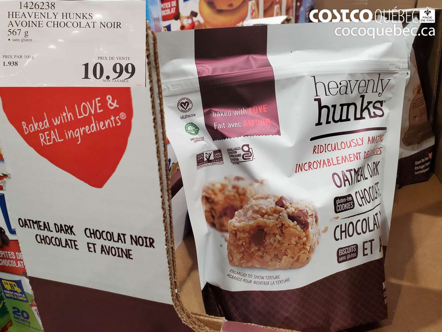 1426238 HEAVENLY HUNKS AVOINE CHOCOLAT NOIR 567 g $10.99