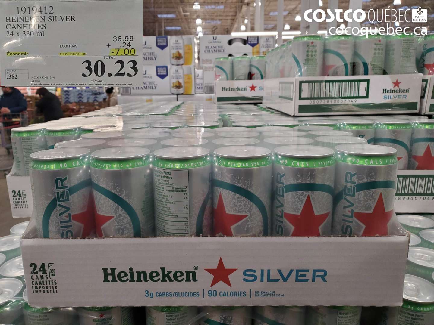 19194112 HEINEKEN SILVER CANETTES 24 x 330 ml ($7.00 INSTANT SAVINGS EXPIRES ON 2026-01-04) $30.23
