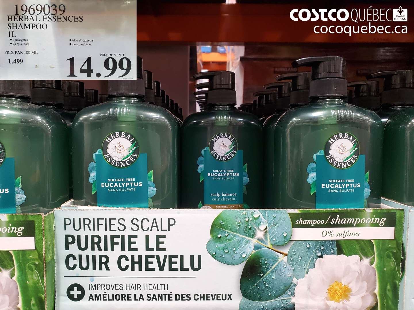 1969039 HERBAL ESSENCES SHAMPOO 1L $14.99