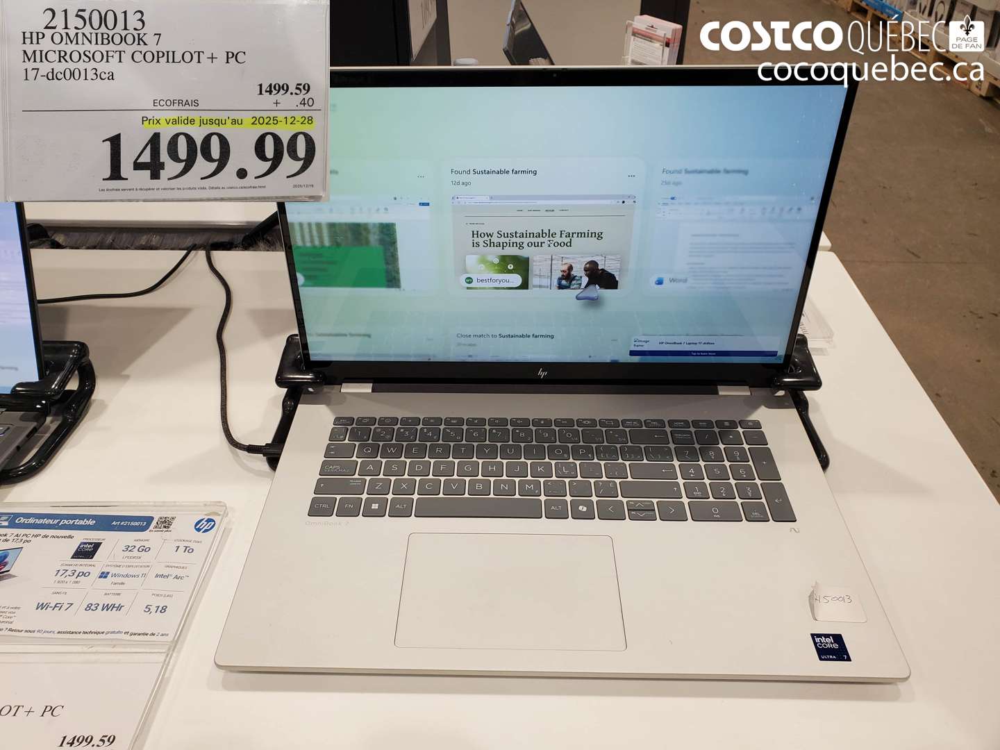 2150013 HP OMNIBOOK 7 MICROSOFT COPILOT+ PC 17-dcOO13ca (EXPIRES ON 2025-12-28) $1499.99