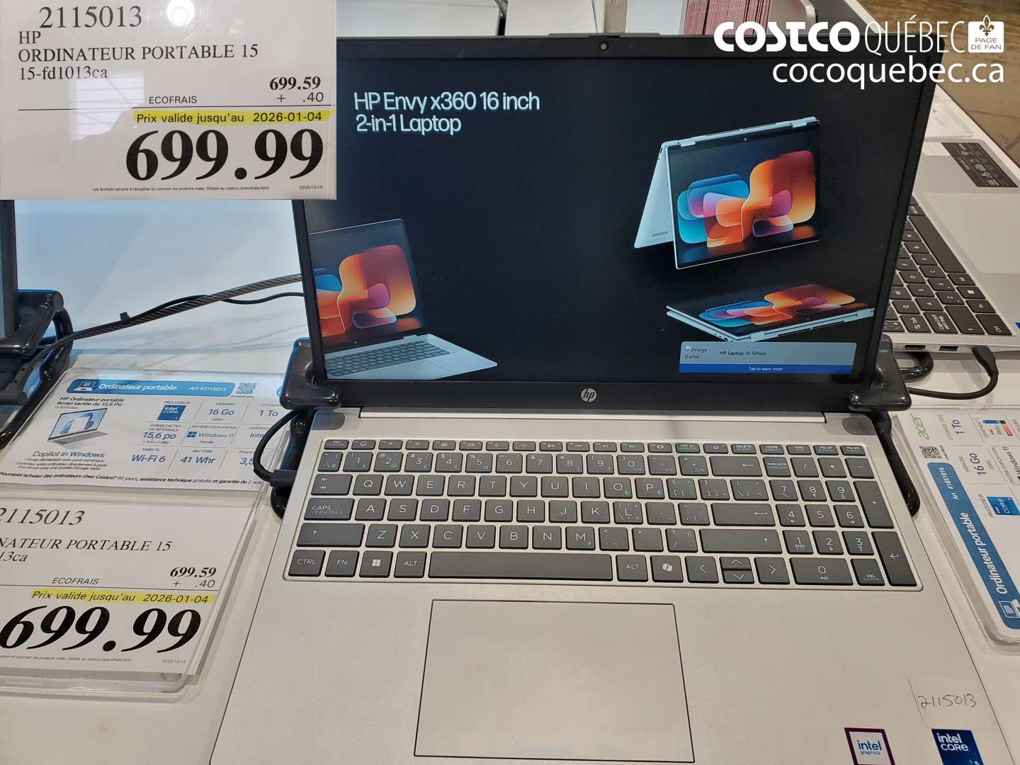 2115013 HP ORDINATEUR PORTABLE 15 15-fd1013ca (EXPIRES ON 2026-01-04) $699.99