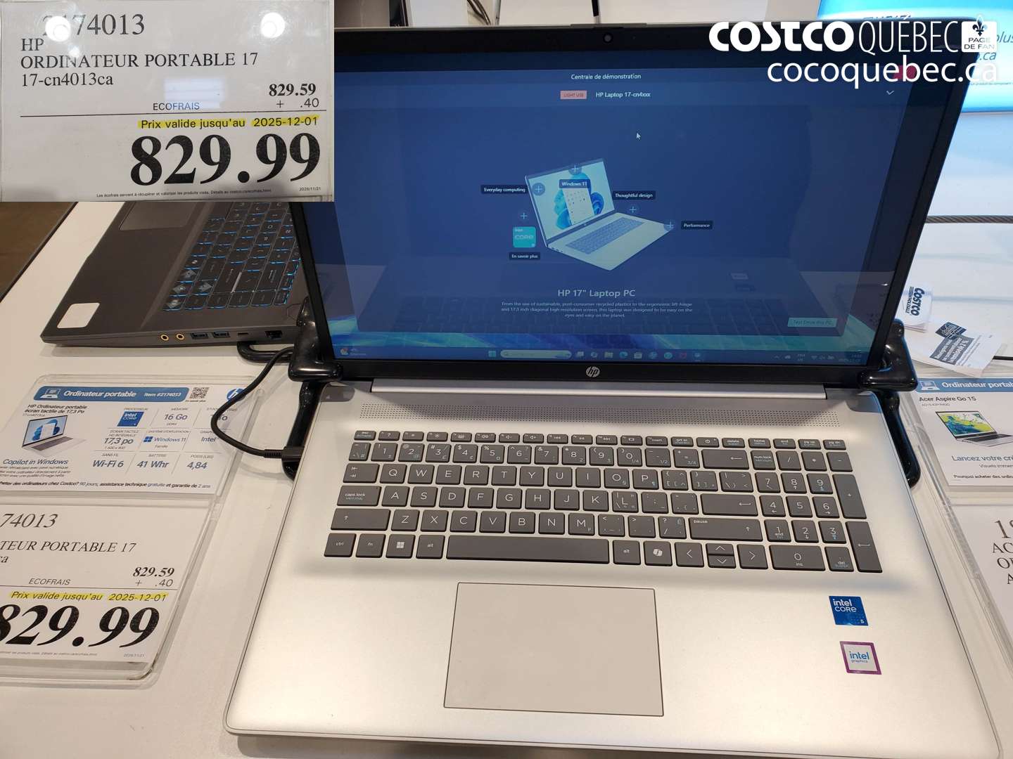 2174013 HP ORDINATEUR PORTABLE 17 17-cn4013ca (EXPIRES ON 2025-12-01) $829.99