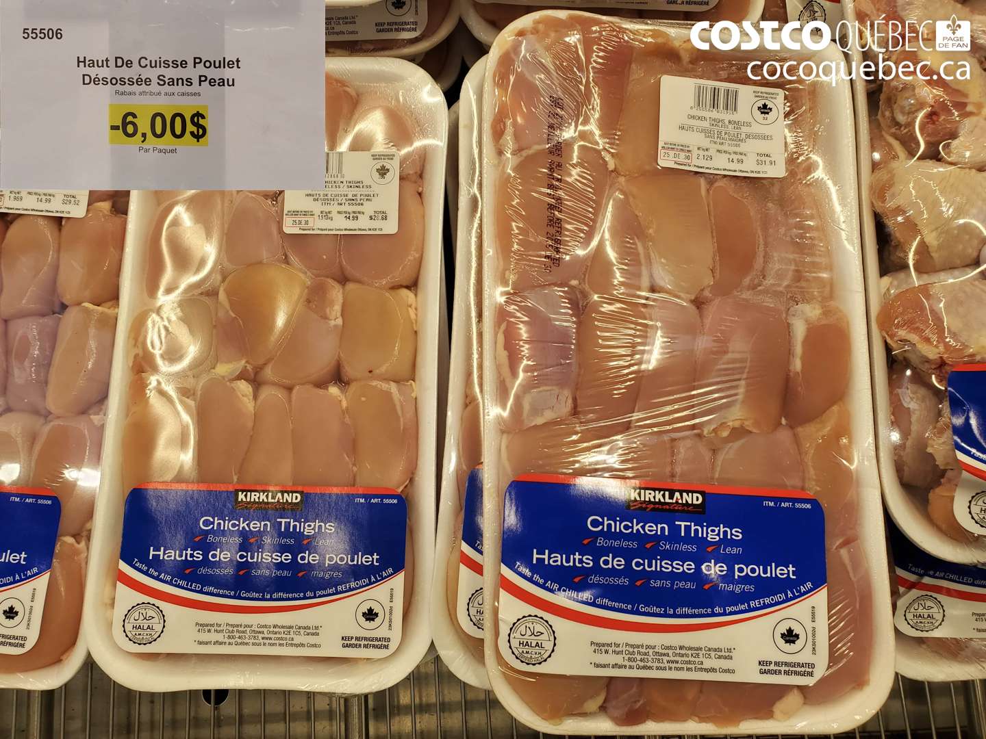 55506 Haut De Cuisse Poulet Desossée Sans Peau ($6.00 INSTANT SAVINGS)