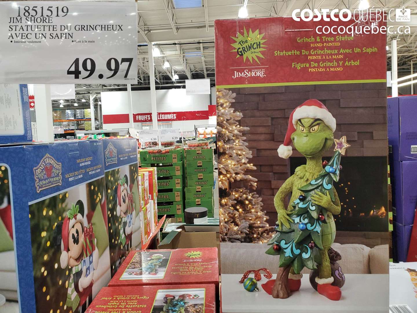 1851519 JIM SHORE STATUETTE DU GRINCHEUX AVEC UN SAPIN $49.97