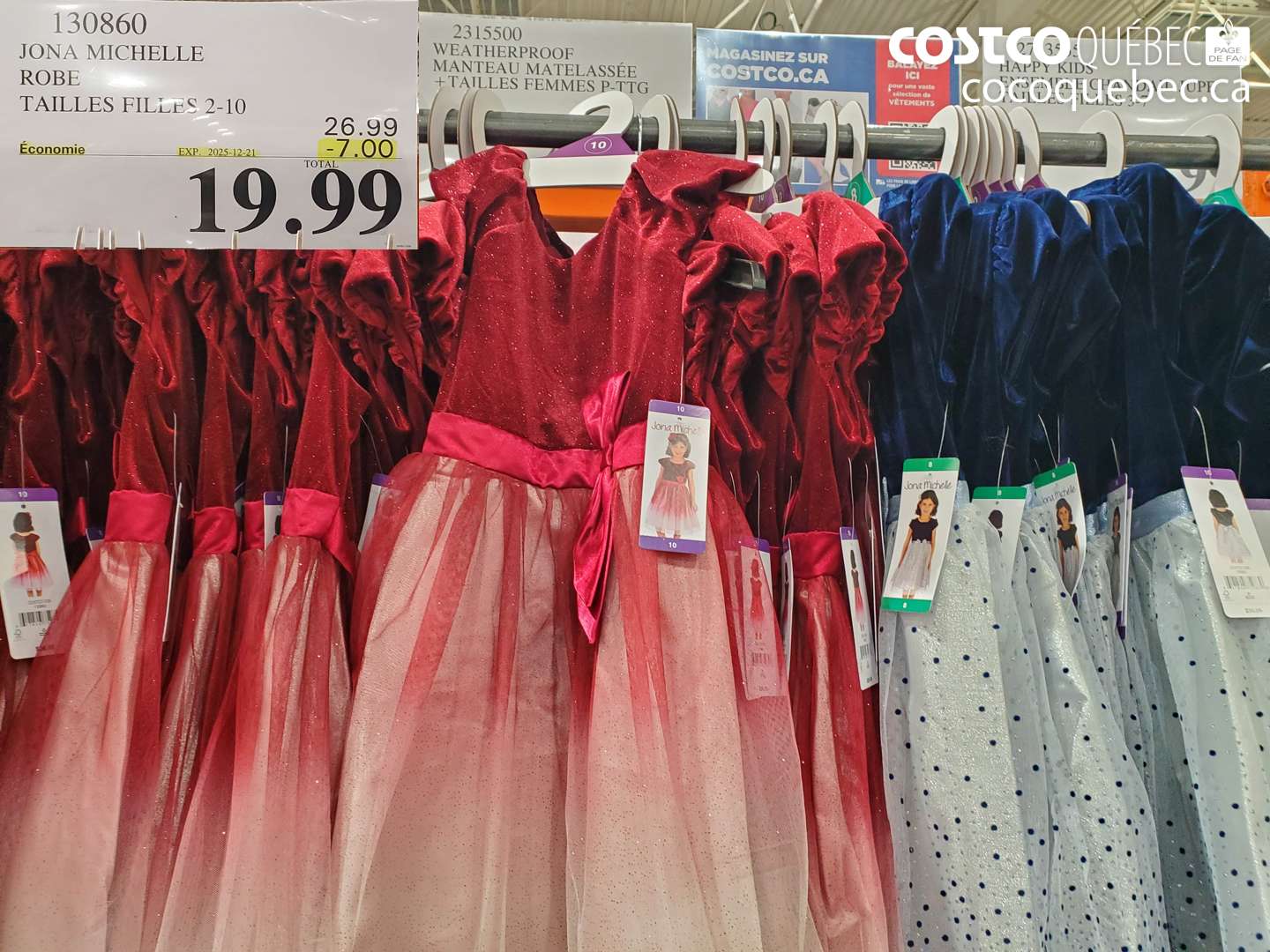 130860 JONA MICHELLE ROBE TAILLES FILLES 2-10 (EXPIRES ON 2025-12-21) $19.99