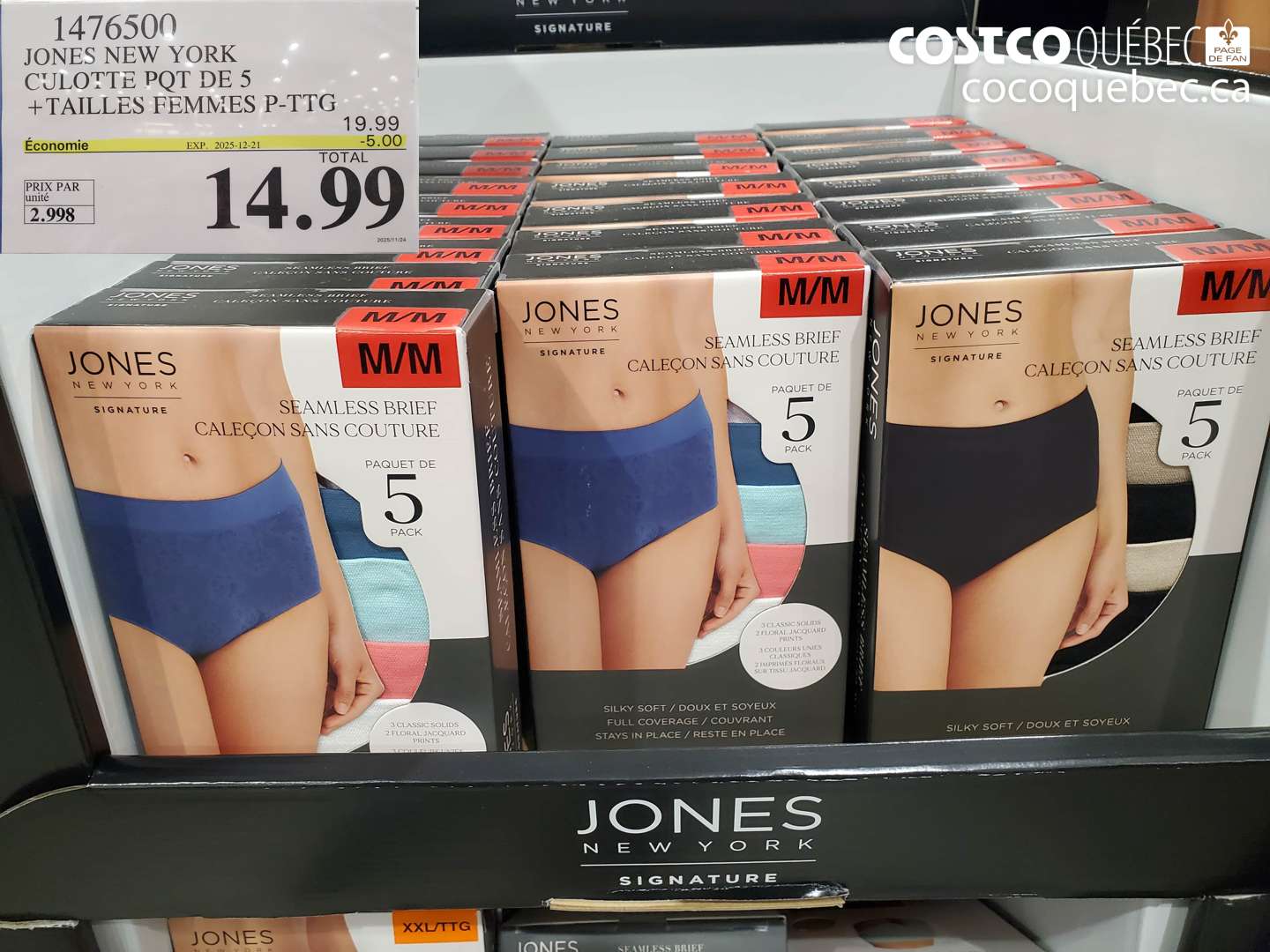 1476500 JONES NEW YORK CULOTTES SAN S COUTURE 4 FEMMES P-TTG PQT 9  ($5.00 INSTANT SAVINGS EXPIRES ON 2023-12-21) $14.99