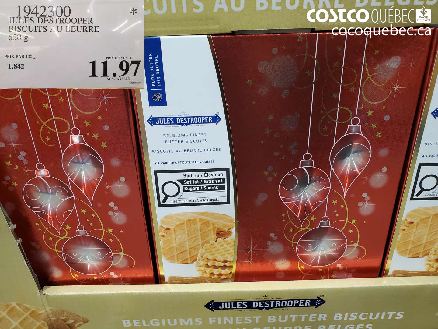 1942300 JULES DESTROOPER BISCUITS AU BEURRE 650 g $11.97
