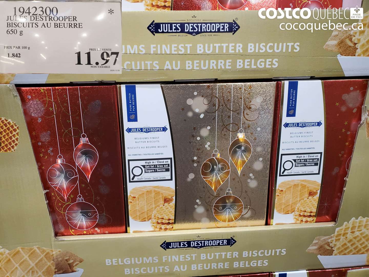 1942300 JULES DESTROOPER BISCUITS AU BEURRE 650 g $11.97