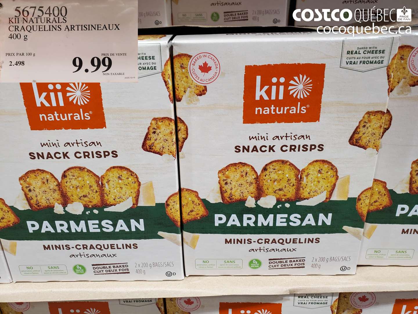 5675400 KII NATURALS CRAQUELINS ARTISINEAUX 400 g $9.99