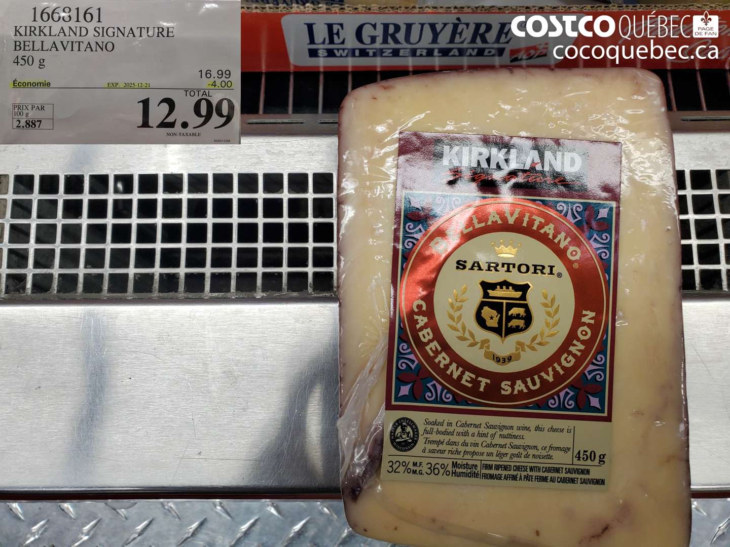 1668151 KIRKLAND SIGNATURE BELLAVITANO 450 g (EXPIRES ON 2025-12-21) $12.99