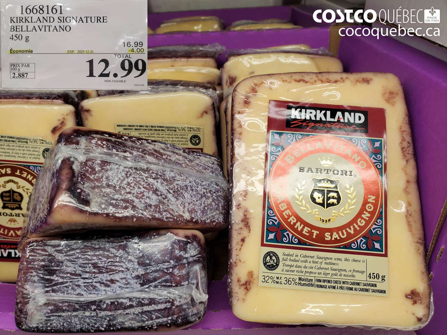 1668161 KIRKLAND SIGNATURE BELLAVITANO 450 g ($4.00 INSTANT SAVINGS EXPIRES ON 2025-12-21) $12.99