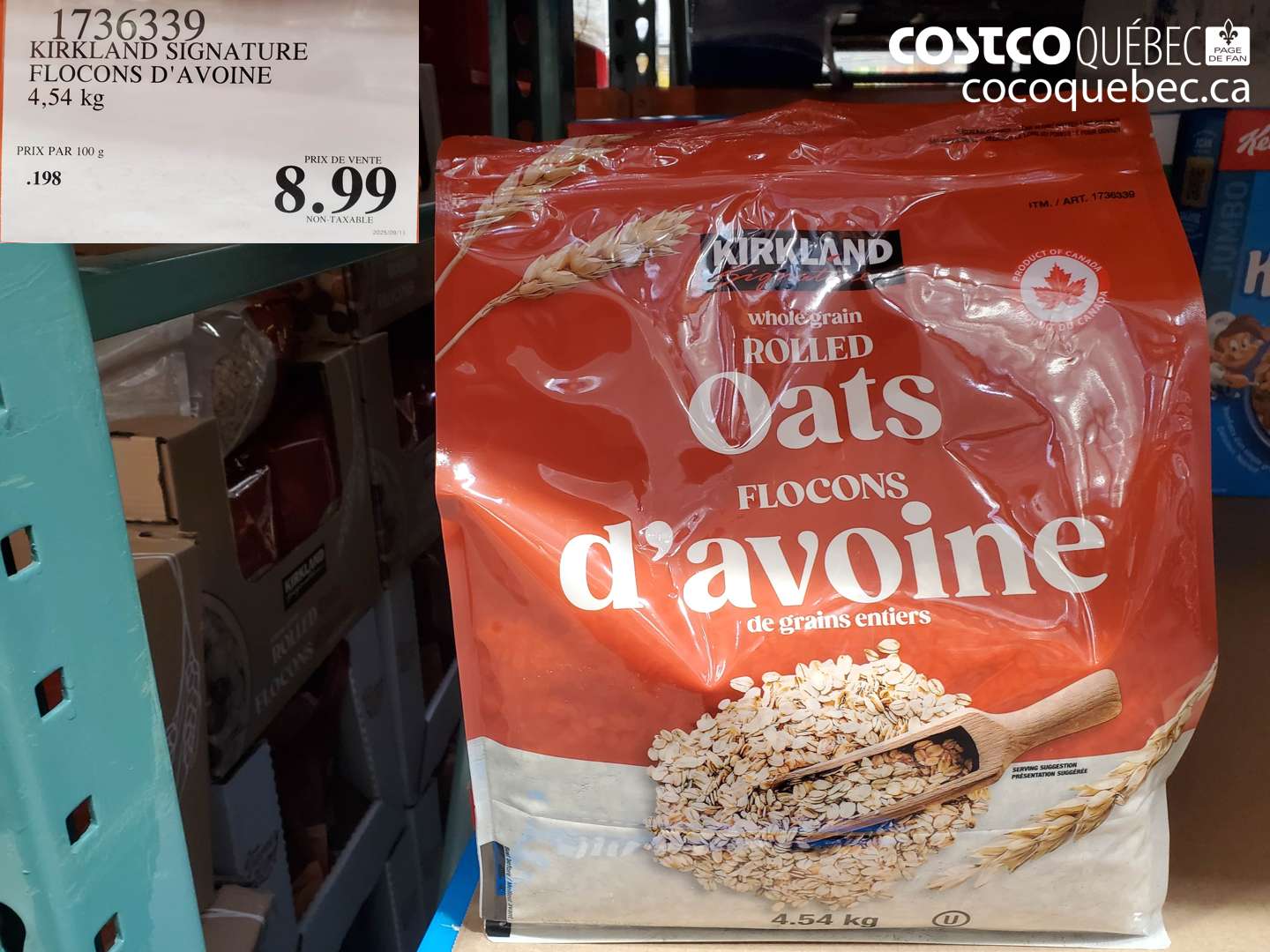 1736339 KIRKLAND SIGNATURE FLOCONS D'AVOINE $8.99