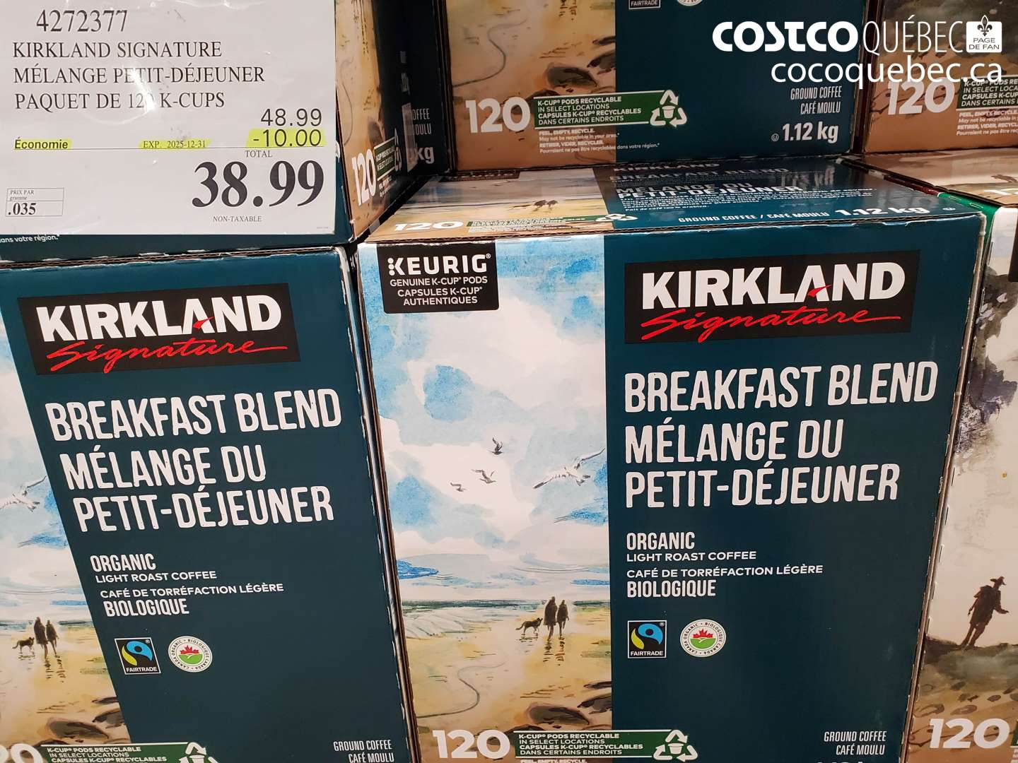 4272377 KIRKLAND SIGNATURE MÉLANGE PETIT-DÉJEUNER PAQUET DE 12 K-CUPS ($10.00 INSTANT SAVINGS EXPIRES ON 2025-12-31) $38.99