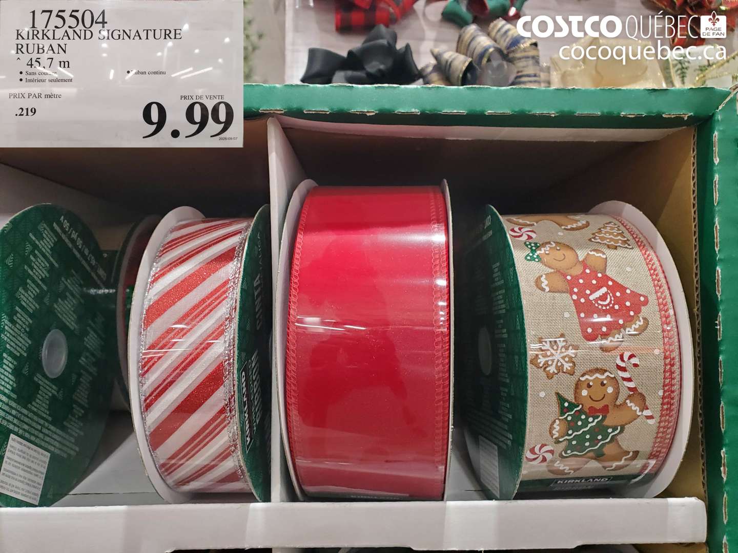 175504 KIRKLAND SIGNATURE RUBAN $9.99