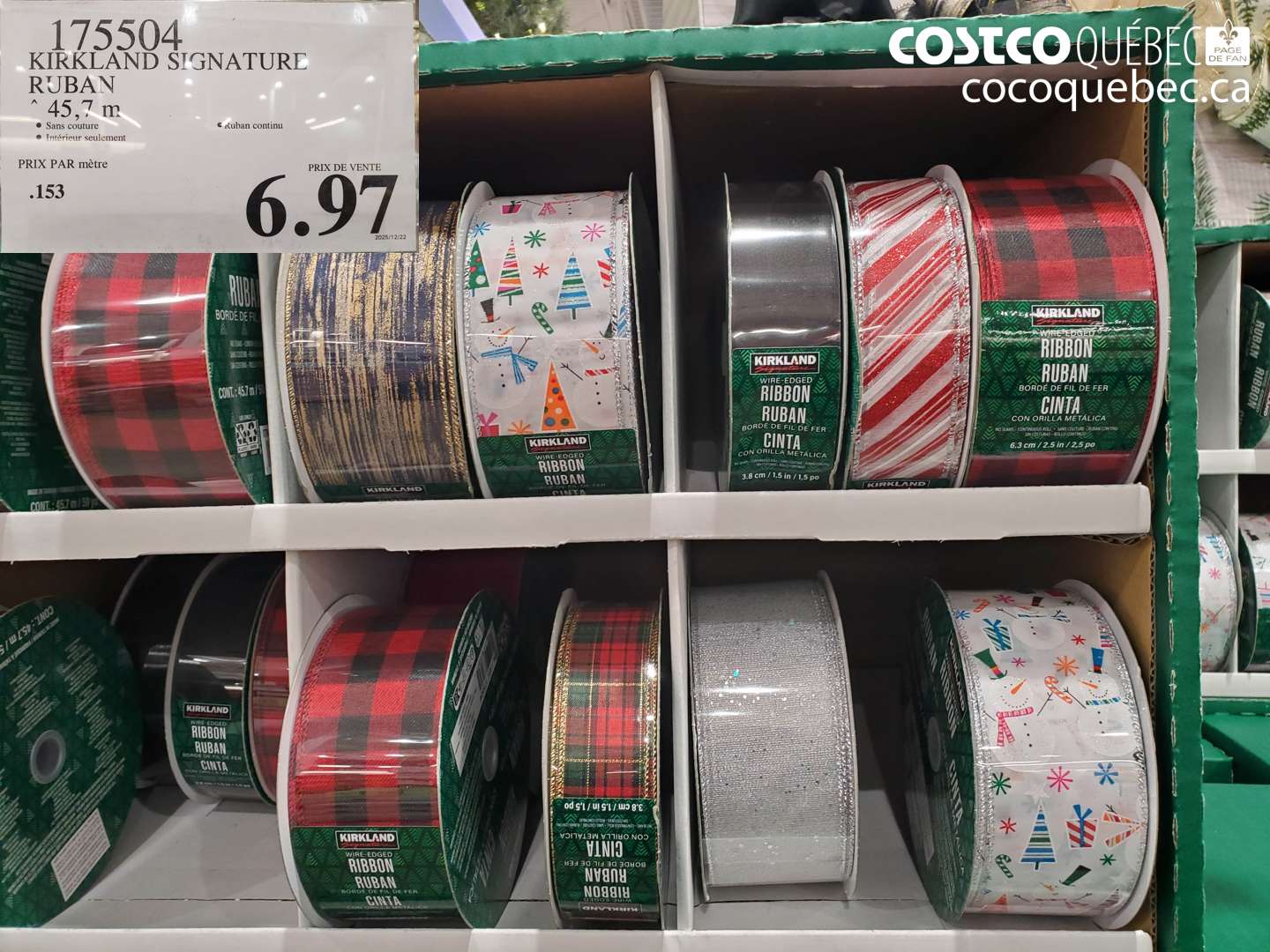 175504 KIRKLAND SIGNATURE RUBAN $6.97