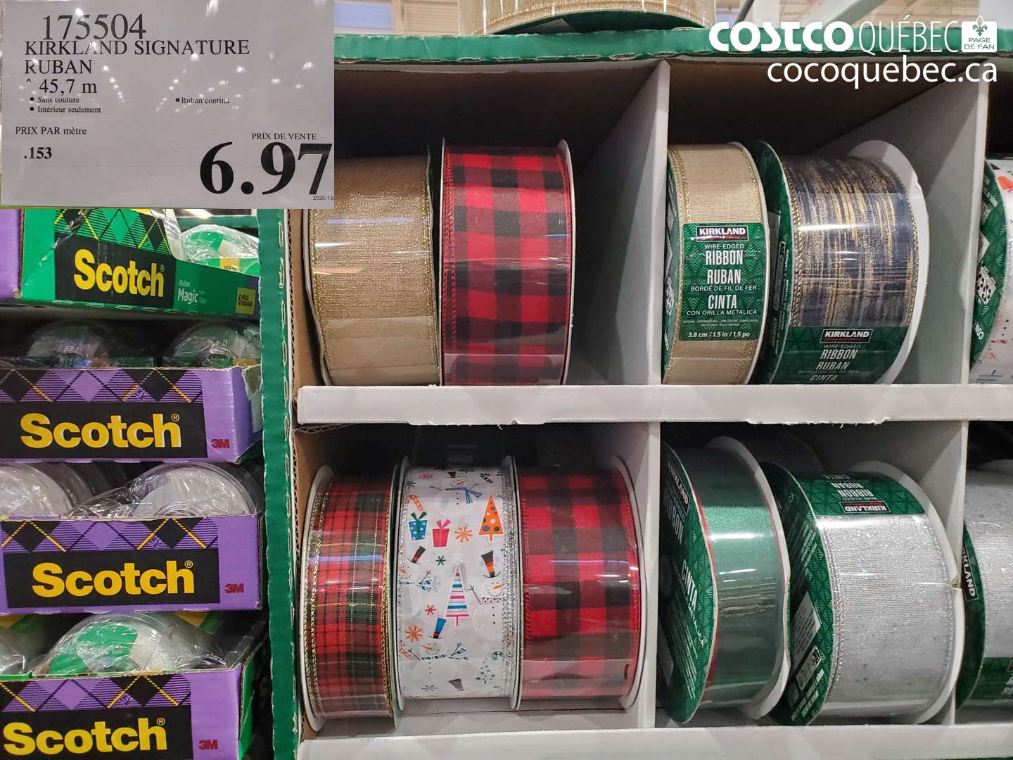 175504 KIRKLAND SIGNATURE RUBAN $6.97