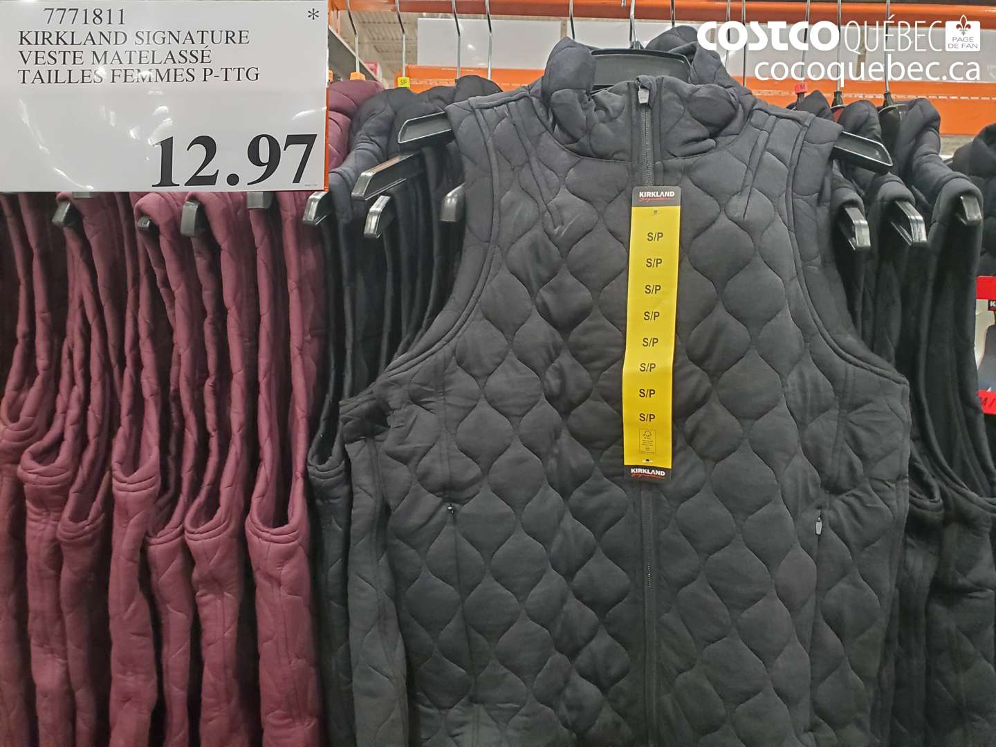 7771811 KIRKLAND SIGNATURE VESTE MATELASSE TAILLES FEMMES P-TTG  $12.97