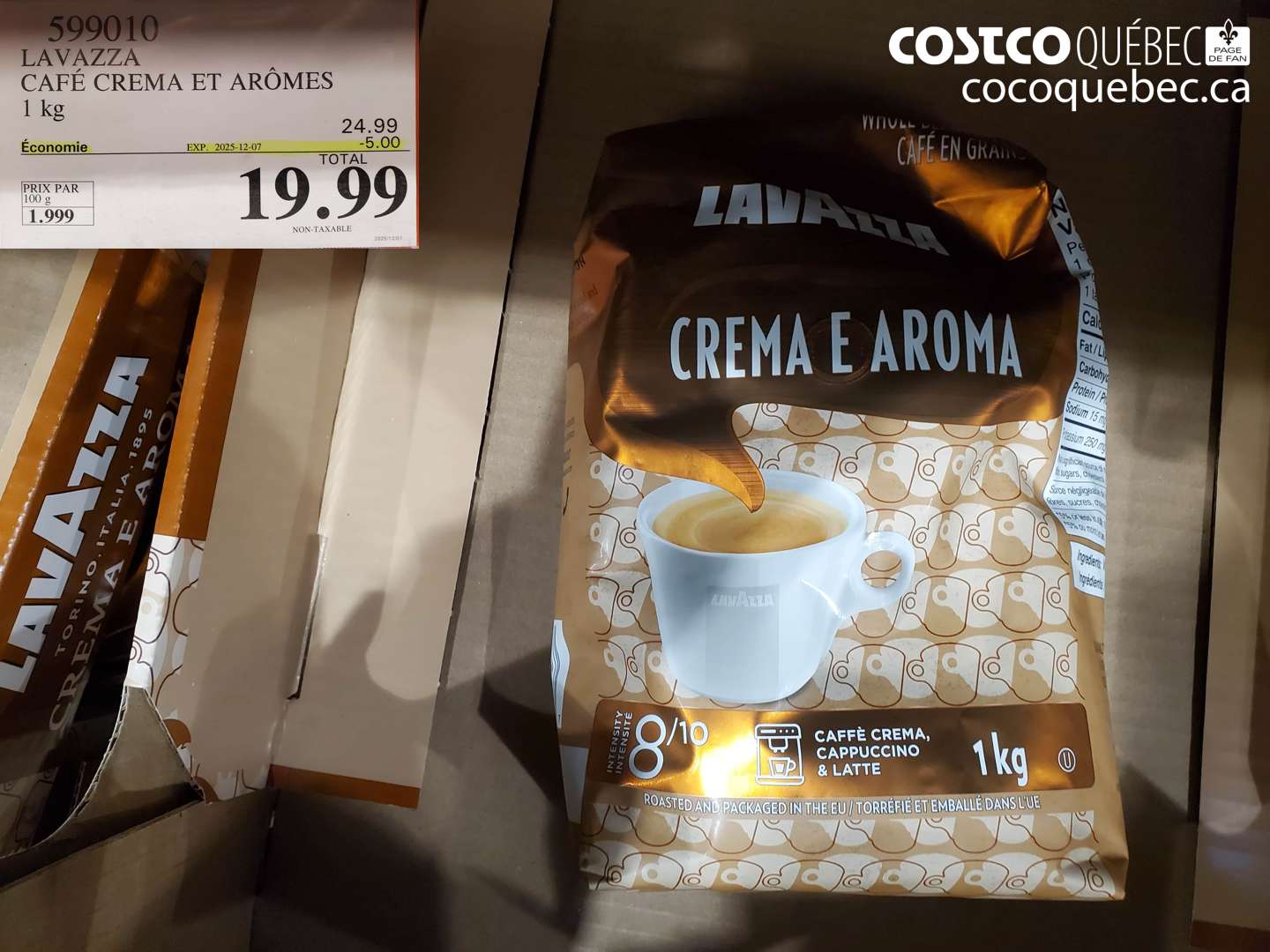 599010 LAVAZZA CAFE CREMA ET AROMES ($5.00 INSTANT SAVINGS EXPIRES ON 2025-12-07) $19.99