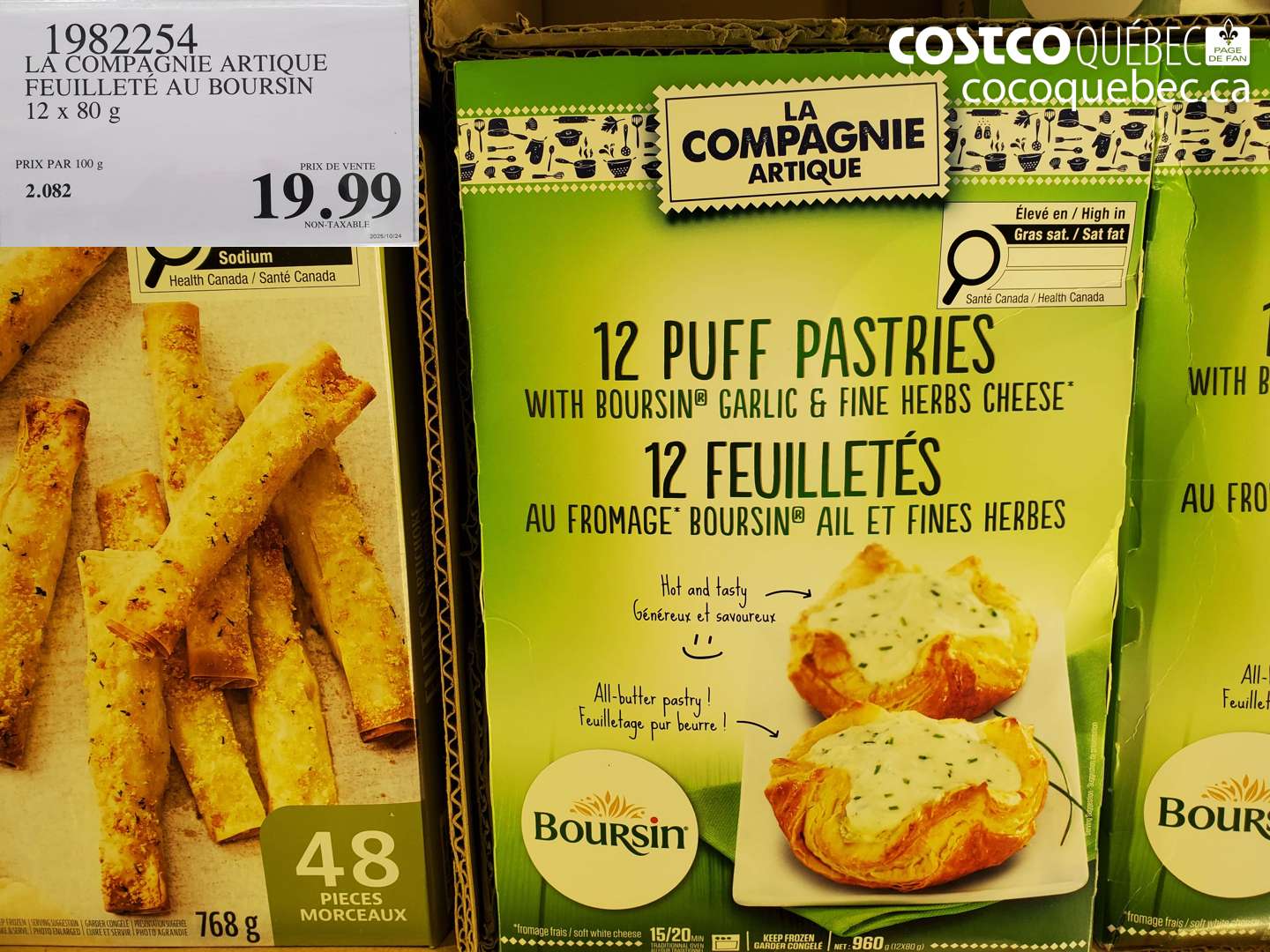 1982254 LA COMPAGNIE ARTIQUE FEUILLETÉ AU BOURSIN $19.99