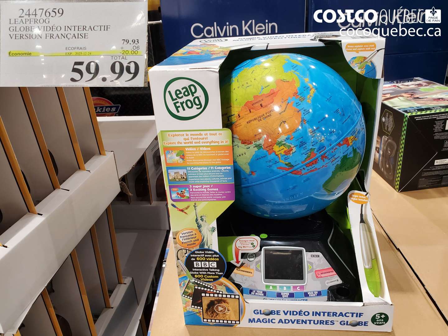 2447659 LEAPFROG GLOBE-VIDEO INTERACTIF VERSION FRANÇAISE ($20.00 INSTANT SAVINGS EXPIRES ON 2025-12-24) $59.99