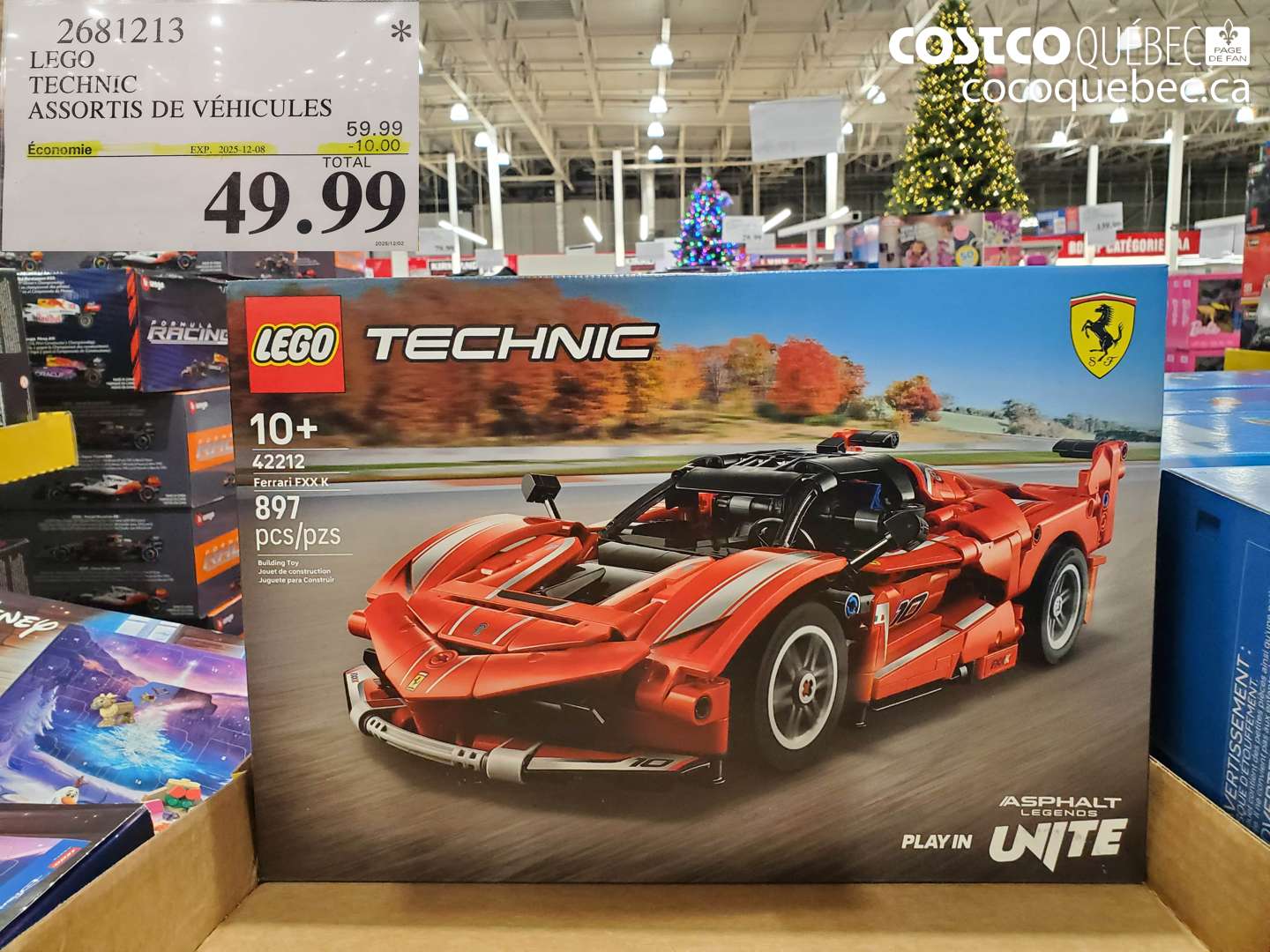 2681213 LEGO TECHNIC ASSORTIS DE VÉHICULES (EXPIRES ON 2025-12-08) $49.99