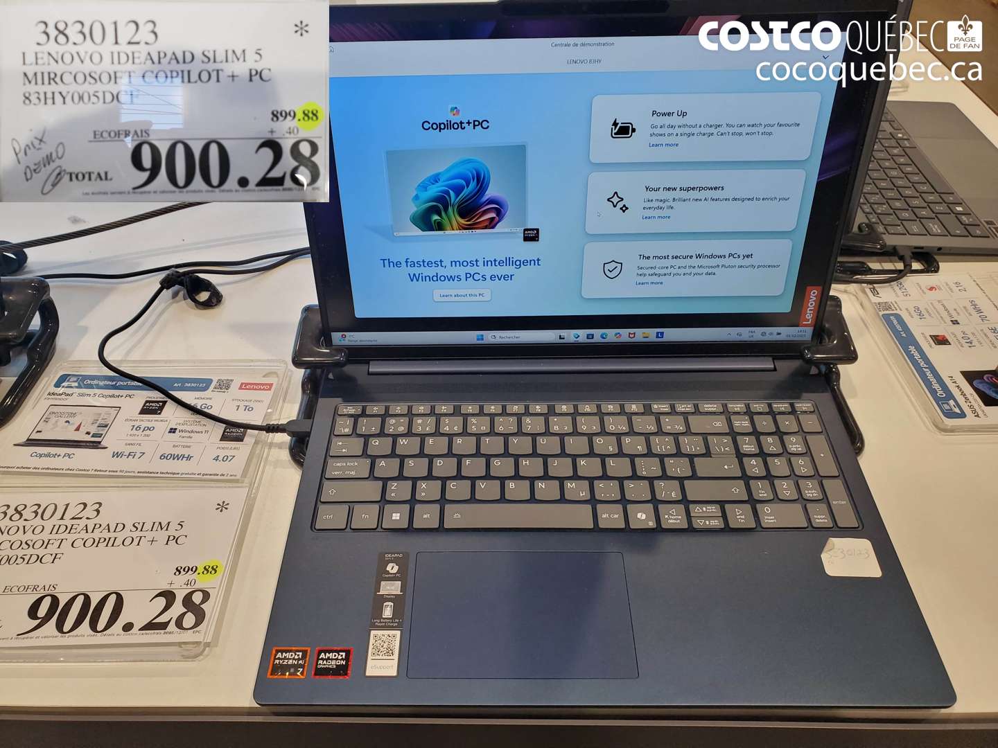 3830123 LENOVO IDEAPAD SLIM 5 MIRCOSOFT COPILOT + PC 83HY005DCF $900.28