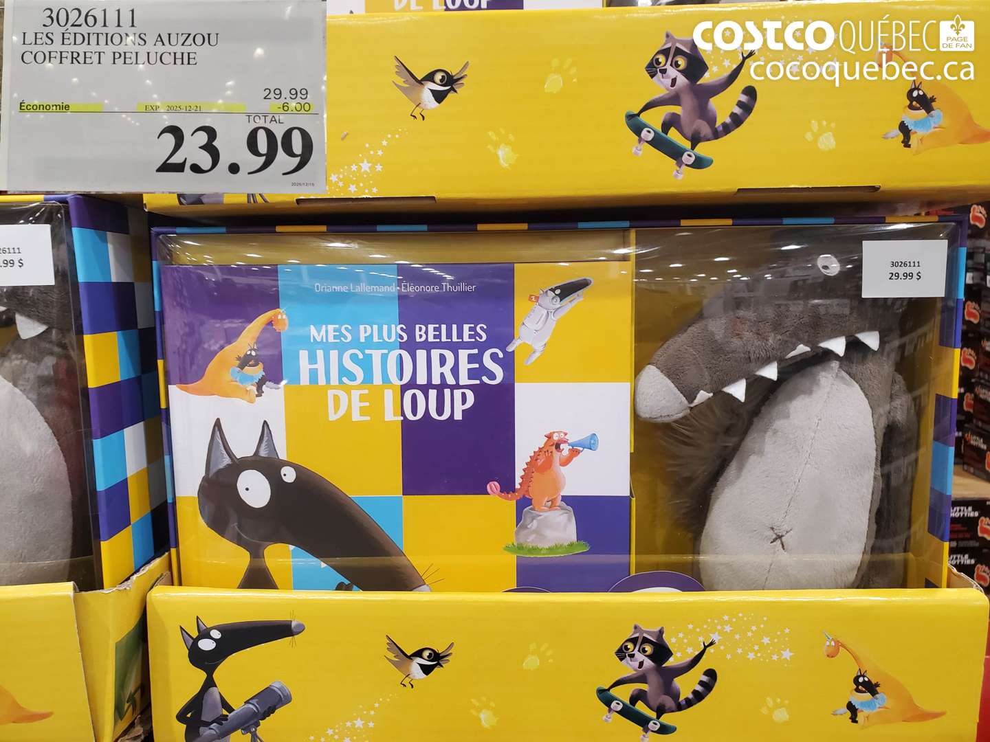 3026111 LES ÉDITIONS AUZOU COFFRET PELUCHE ($6.00 INSTANT SAVINGS EXPIRES ON 2025-12-21) $23.99