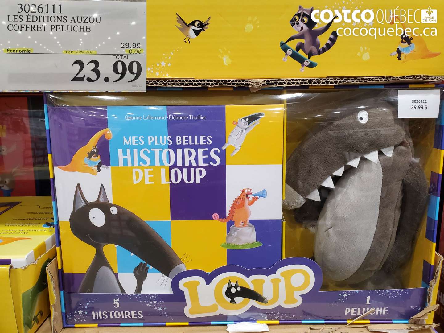 3026111 LES EDITIONS AUZOU COFFRET PELUCHE  ($6.00 INSTANT SAVINGS EXPIRES ON 2025-12-07) $23.99