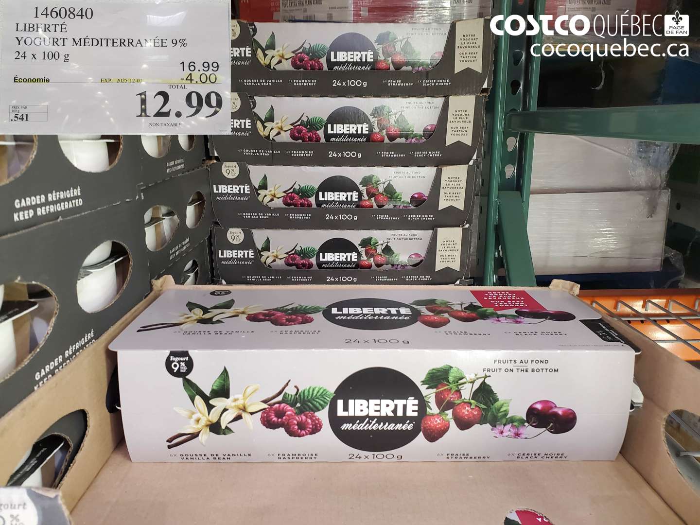 1460840 LIBERTÉ YOGURT MÉDITERRANÉE 9% 24 x 100 g ($4.00 INSTANT SAVINGS EXPIRES ON 2025-12-07) $12.99