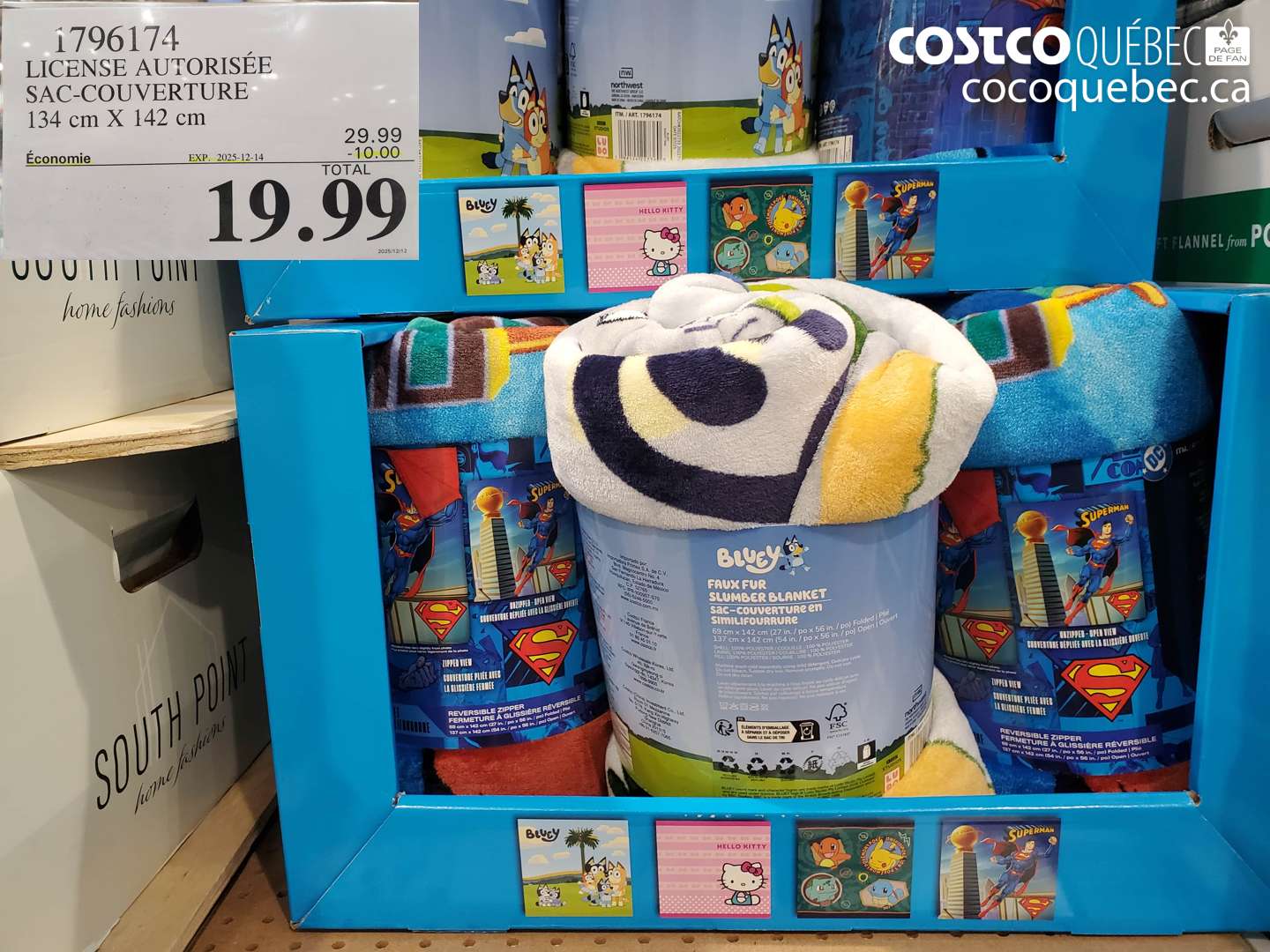 1796174 LICENCE AUTORISÉE SAC-COUVERTURE 134 cm X 142 cm ($10.00 INSTANT SAVINGS EXPIRES ON 2025-12-14) $19.99