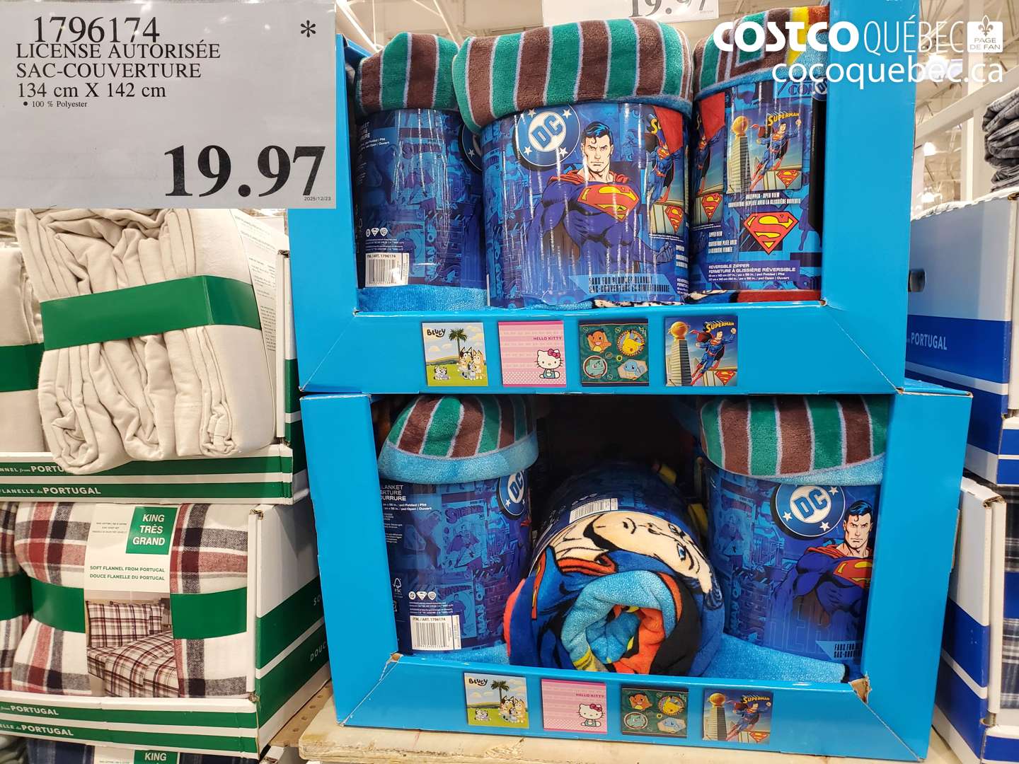 1796174 LICENCE AUTORISÉE SAC-COUVERTURE 134 cm X 142 cm $19.97