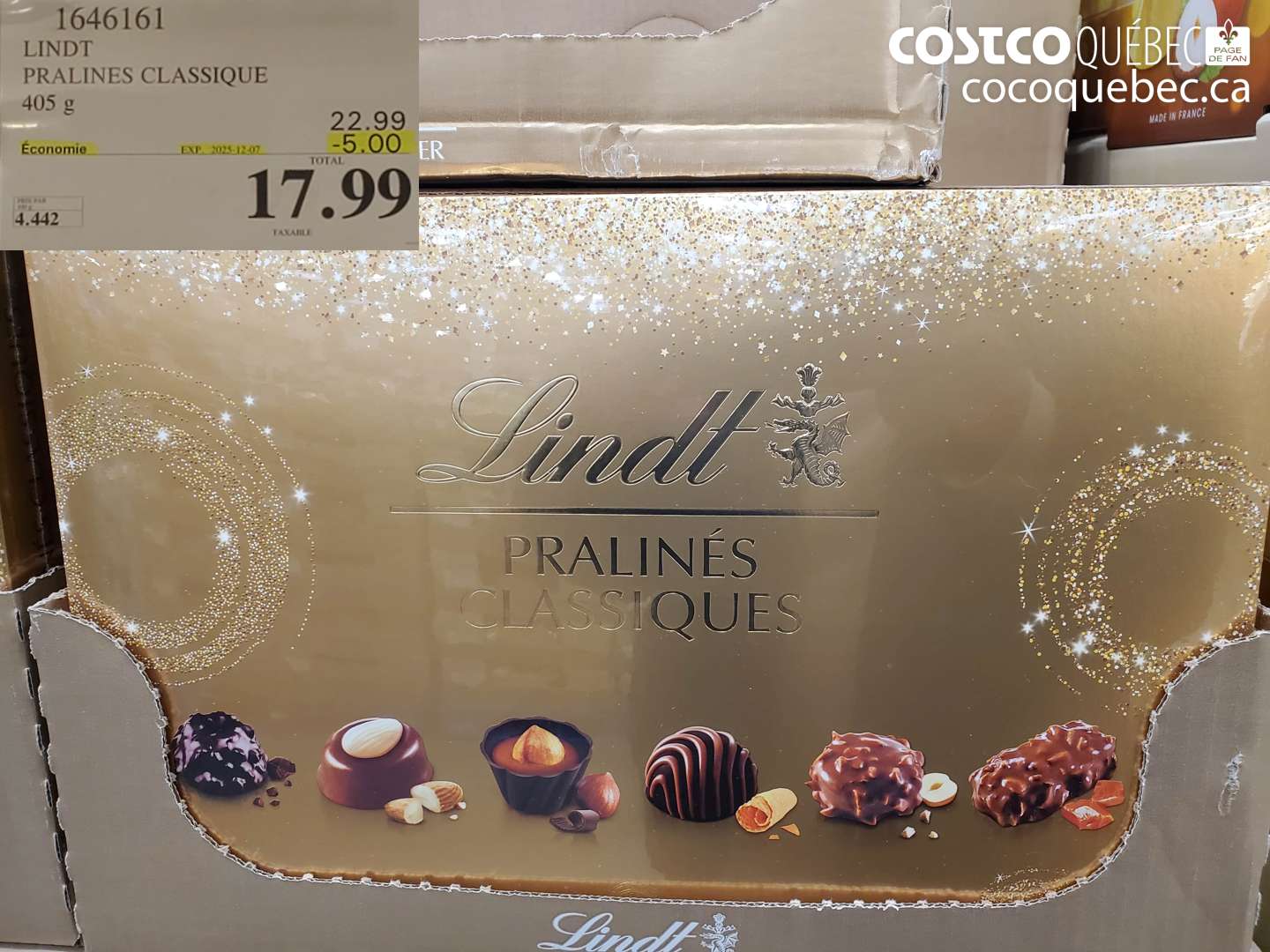 1646161 LINDT PRALINES CLASSIQUE ($5.00 INSTANT SAVINGS EXPIRES ON 2025-12-07) $17.99