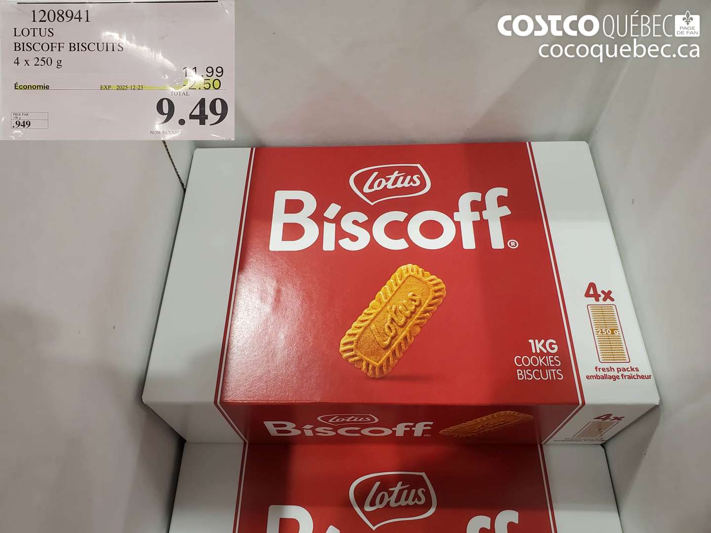 1208941 LOTUS BISCOFF BISCUITS (EXPIRES ON 2025-12-23) $9.49
