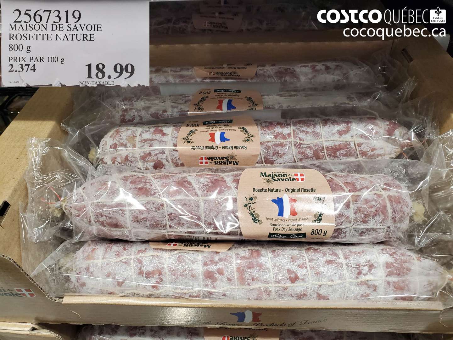 2567319 MAISON DE SAVOIE ROSETTE NATURE $18.99