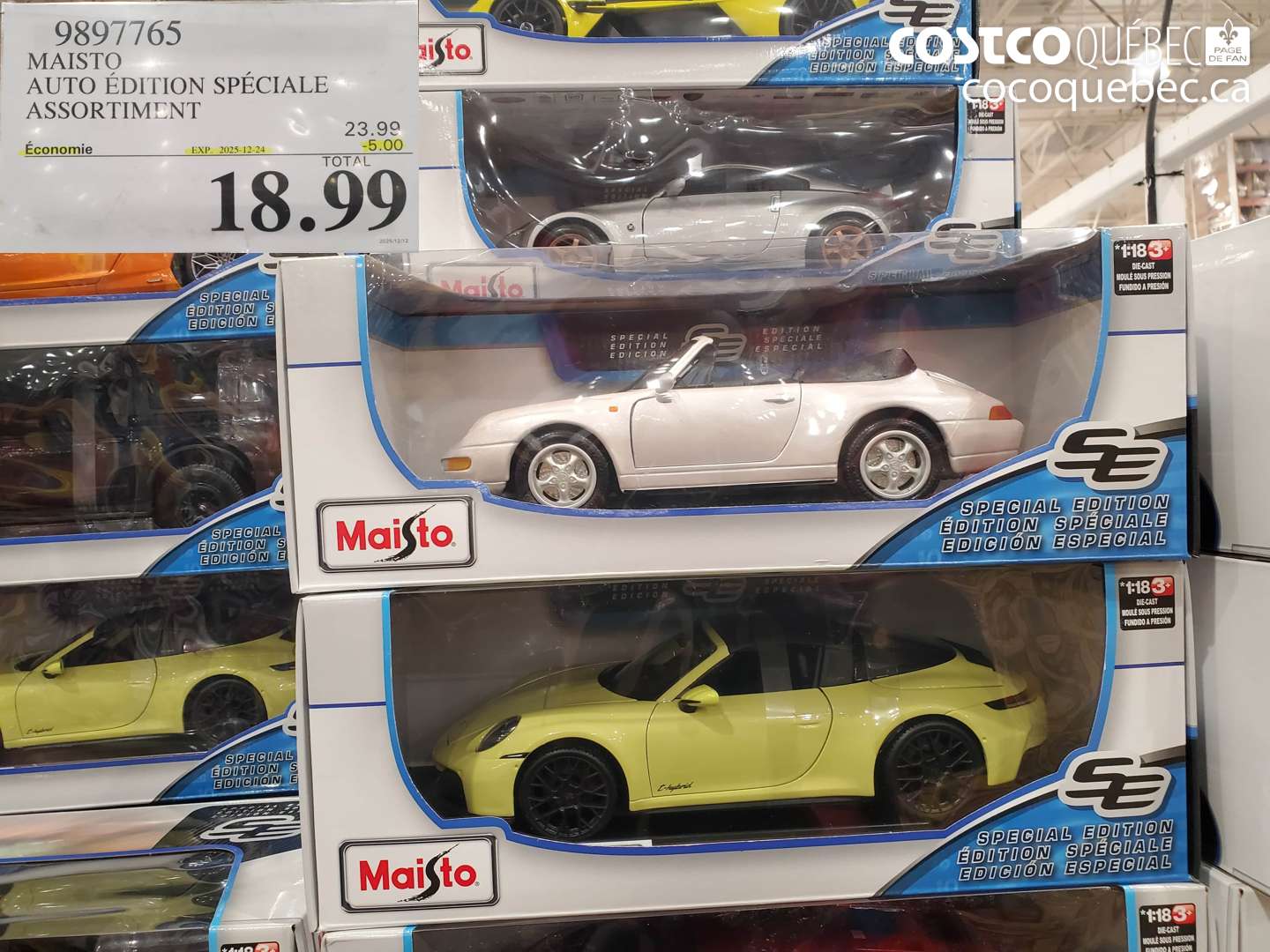 9897765 MAISTO AUTO ÉDITION SPÉCIALE ASSORTIMENT ($5.00 INSTANT SAVINGS EXPIRES ON 2025-12-24) $18.99