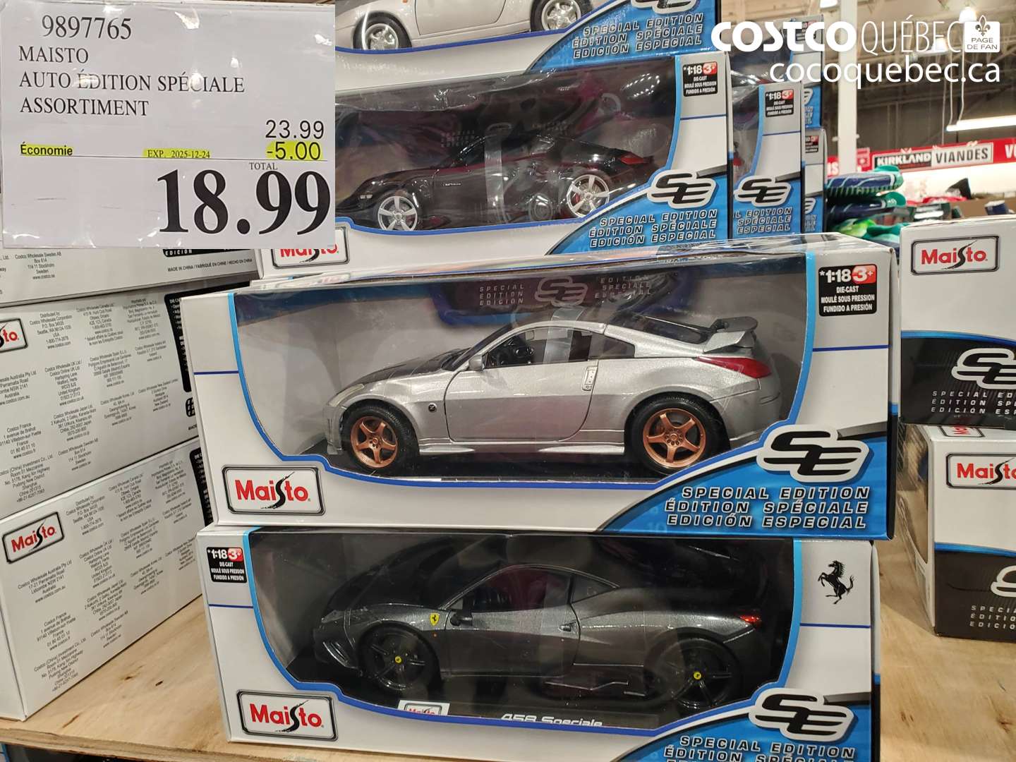 9897765 MAISTO AUTO ÉDITION SPÉCIALE ASSORTIMENT ($5.00 INSTANT SAVINGS EXPIRES ON 2025-12-24) $18.99