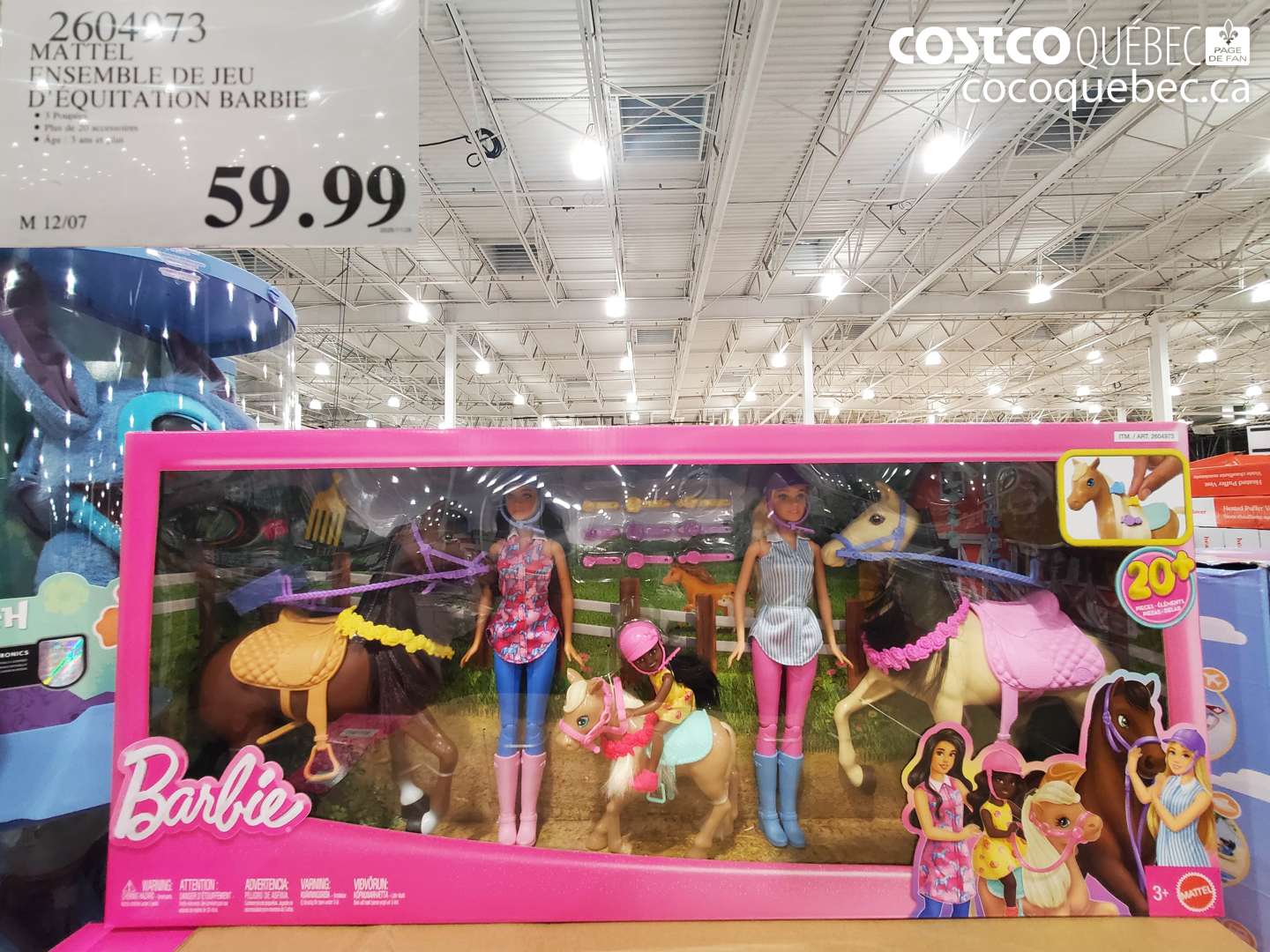 2604973 MATTEL ENSEMBLE DE JEU D'EQUITATION BARBIE  $59.99