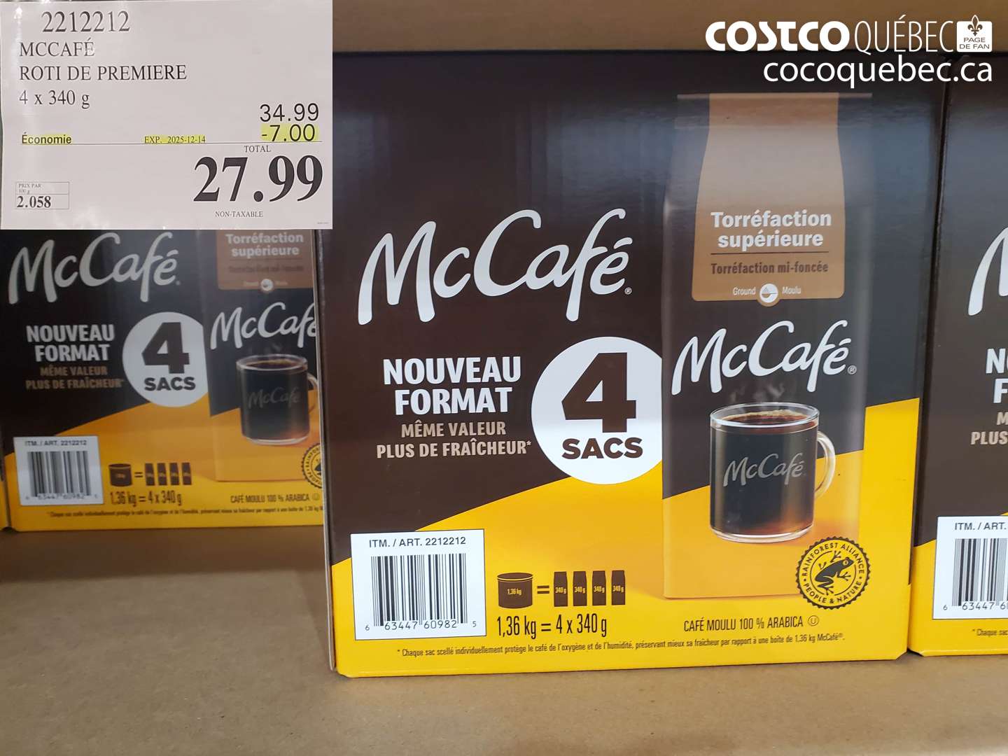 2212212 MCCAFÉ ROTI DE PREMIERE (EXPIRES ON 2025-12-14) $27.99