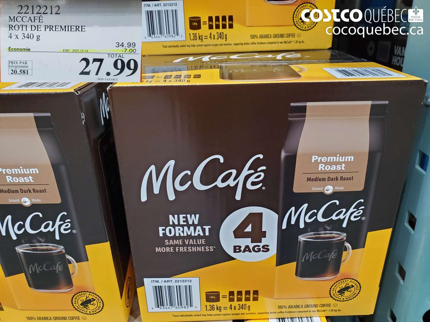 2212212 MCCAFE ROTI DE PREMIERE 4x 340 g ($7.00 INSTANT SAVINGS EXPIRES ON 2025-12-14) $27.99