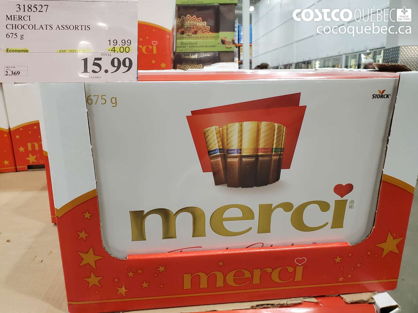 318527 MERCI CHOCOLATS ASSORTIS (EXPIRES ON 2025-12-10) $15.99
