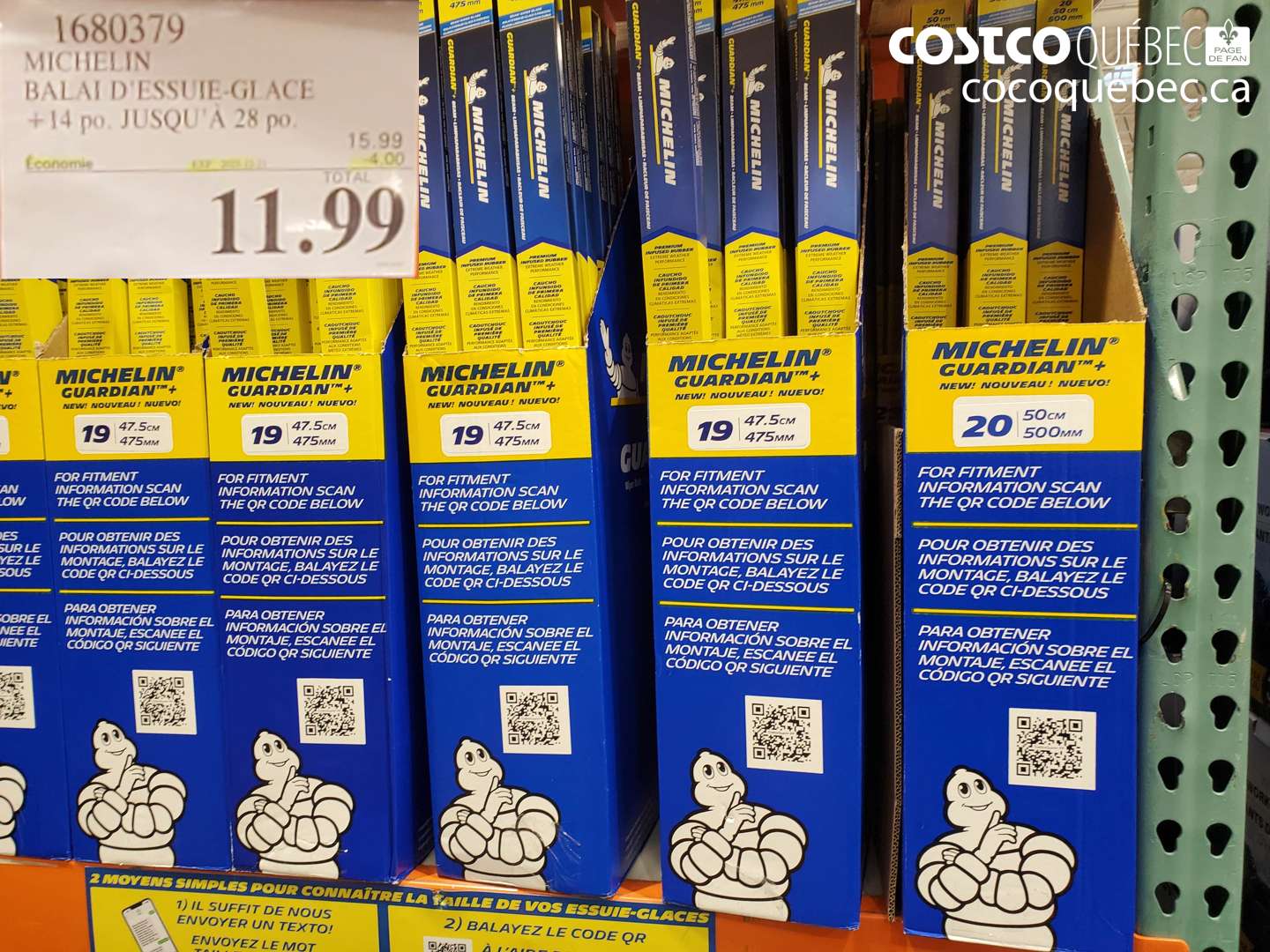 1680379 MICHELIN BALAI D'ESSUIE-GLACE + 14 po. JUSQU'A 28 po. $11.99