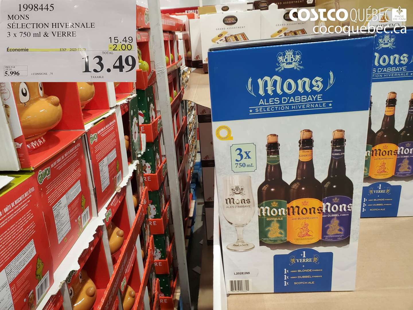 1998445 MONS SÉLECTION HIVERNALE 3 x 750 ml & VERRE ($2.00 INSTANT SAVINGS EXPIRES ON 2025-12-25) $13.49