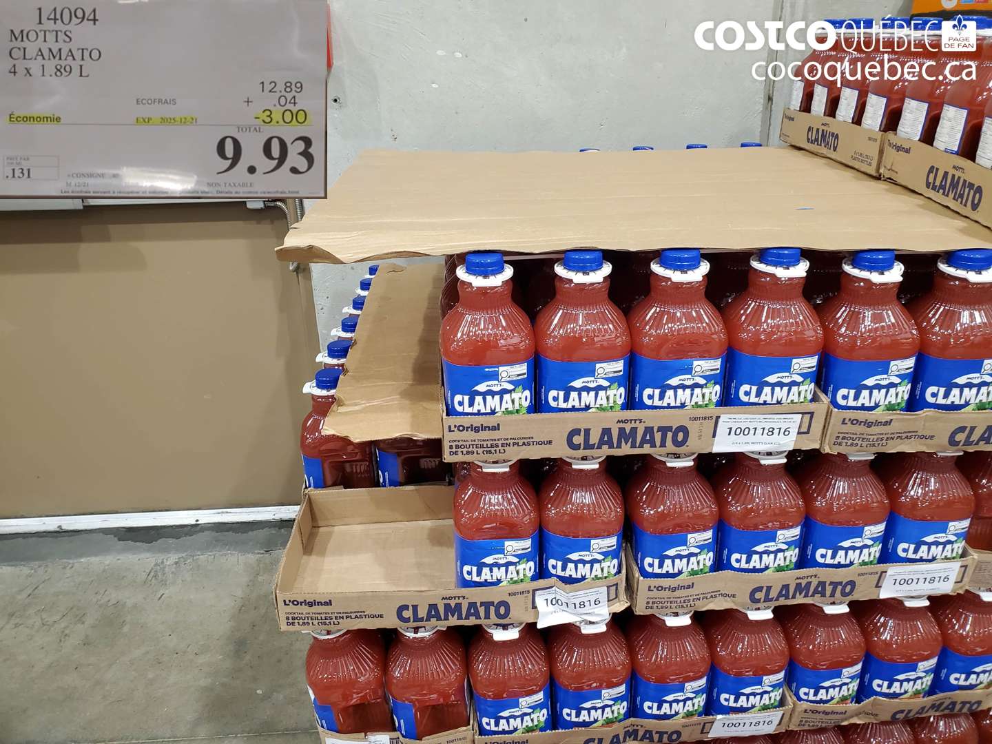 14094 MOTTS CLAMATO ($3.00 INSTANT SAVINGS EXPIRES ON 2025-12-21) $9.93