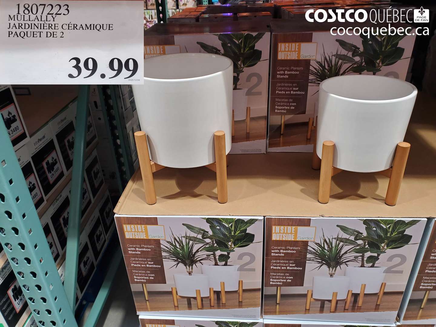 1807223 MULLALLY JARDINIÈRE CÉRAMIQUE PAQUET DE 2 (EXPIRES ON 2025-12-04) $39.99