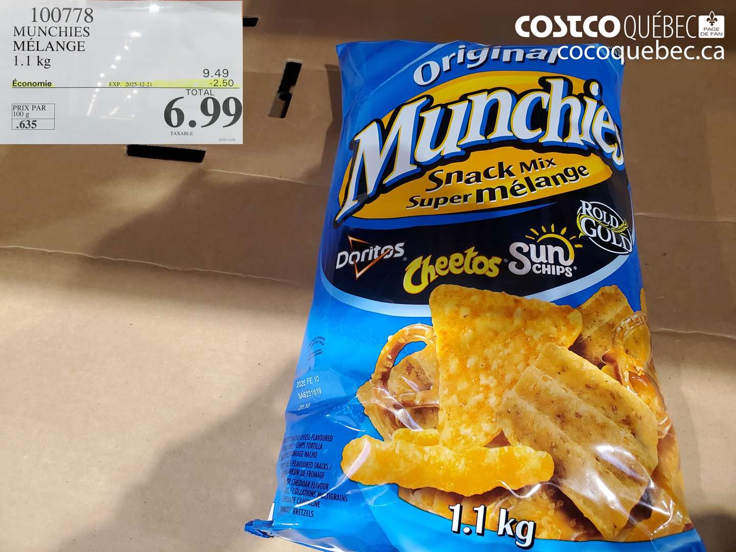 100778 MUNCHIES MÉLANGE 1.1 kg (EXPIRES ON 2025-12-21) $6.99