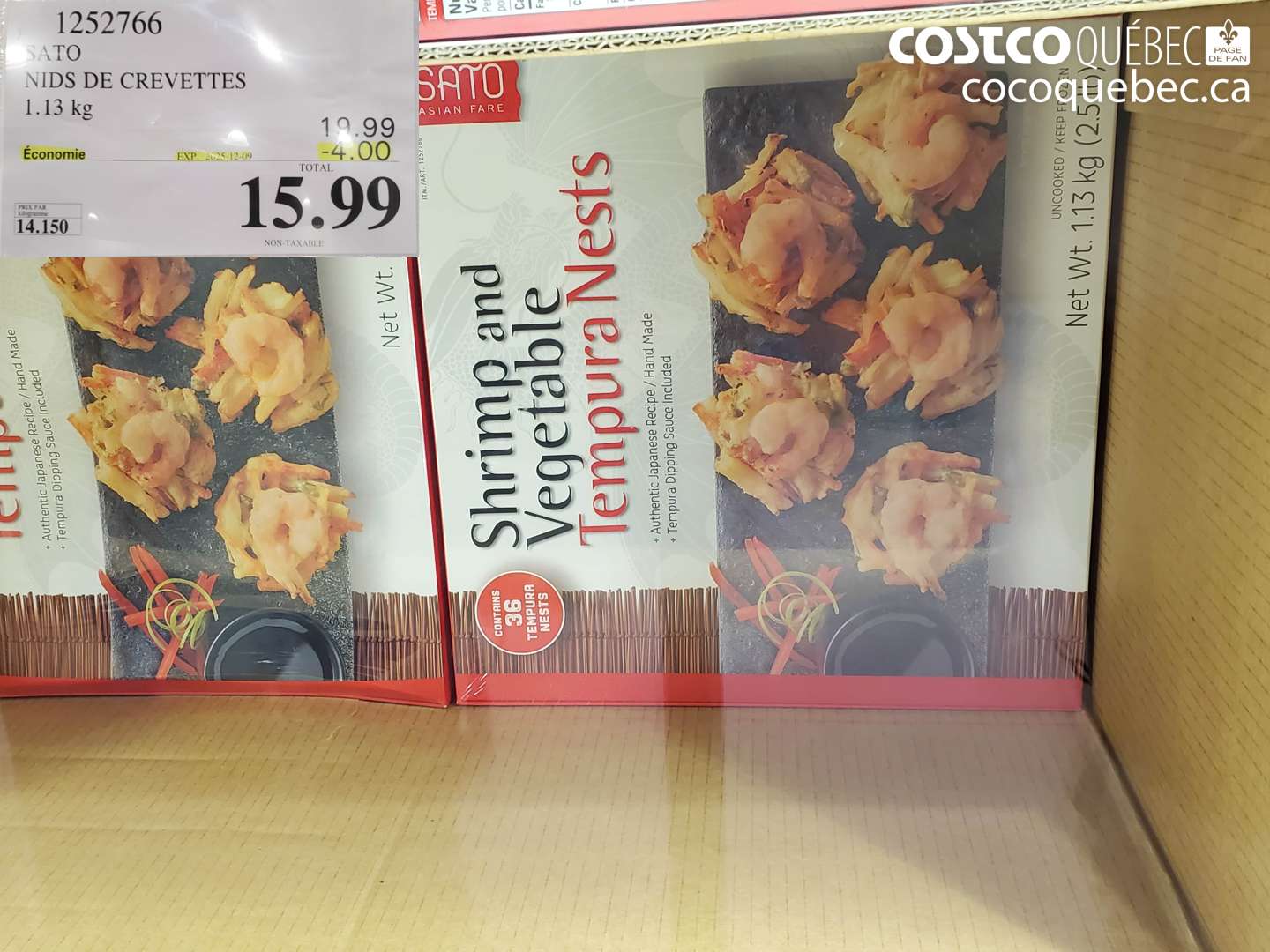 1252766 NIDS DE CREVETTES (EXPIRES ON 2025-12-09) $15.99