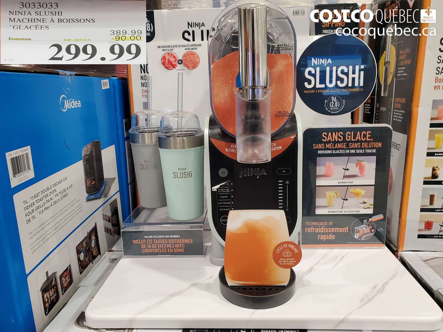 3033033 NINJA SLUSHI MACHINE À BOISSONS GLACÉES ($90.00 INSTANT SAVINGS EXPIRES ON 2025-12-31) $299.99