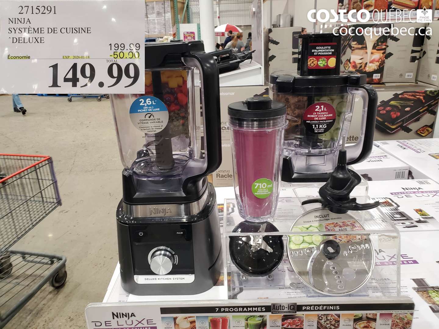 2715291 NINJA SYSTÈME DE CUISINE DELUXE ($50.00 INSTANT SAVINGS EXPIRES ON 2026-01-18) $149.99