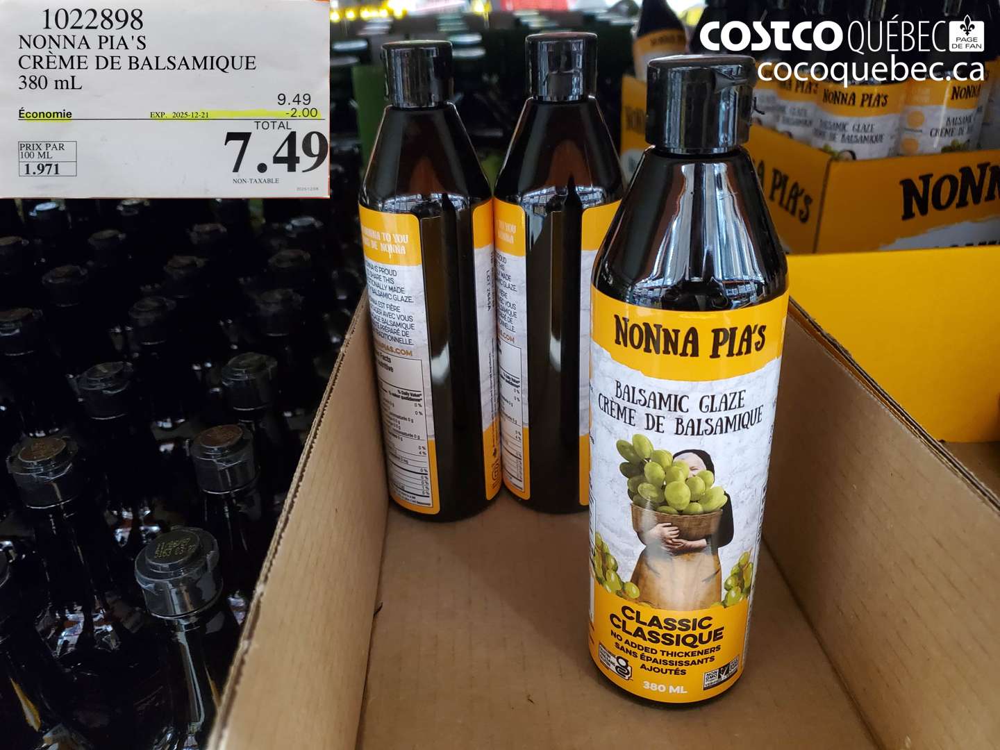 1022898 NONNA PIA'S CRÈME DE BALSAMIQUE 380 mL (EXPIRES ON 2025-12-21) $7.49