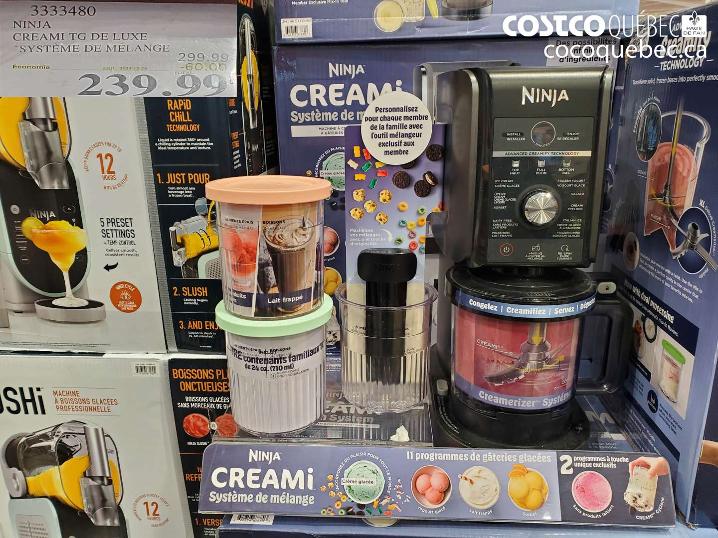 3333480 Ninja Creami TG de Luxe Système de Mélange ($60.00 INSTANT SAVINGS EXPIRES ON 2025-12-28) $239.99